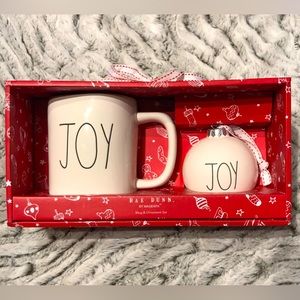 Rae Dunn “Joy” Christmas Mug & Ornament Set